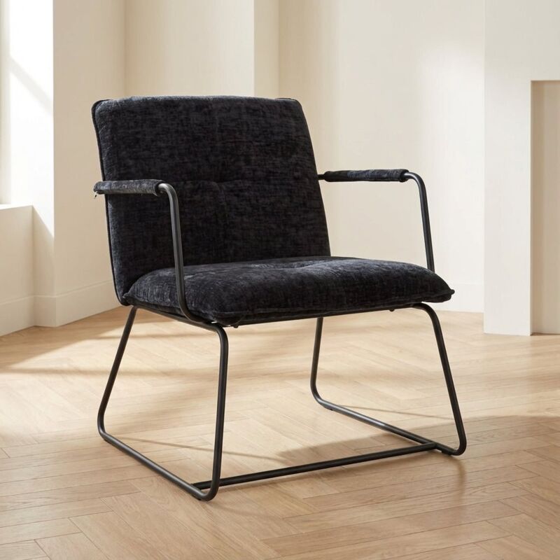 Dimehouse Sessel Hailey Schwarz Chenille