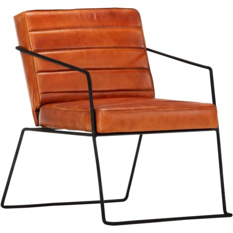 Sessel Hellbraun Echtleder vidaXL