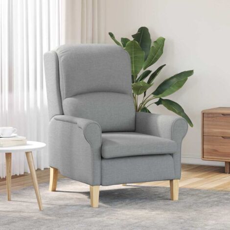 Sessel Hellgrau 76 x 94 x 102 cm Stoff vidaXL