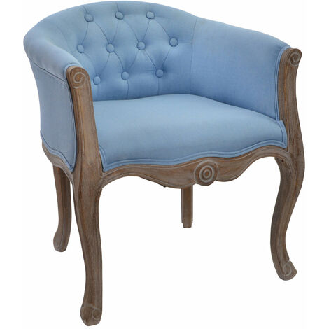 Sessel in Hévea Polyester 58x56x69 Bleu Polyester in Hévéa Material Multicolore Color Family Sessel und Sessel Details Details Details