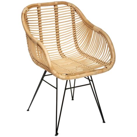 Sessel Koeta - Metall & Rattan