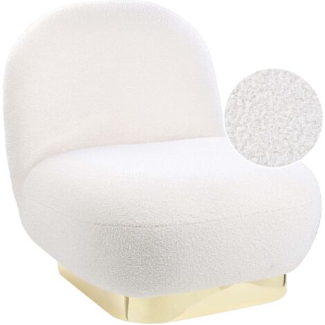 Sessel LOVIISA Bouclé Weiß