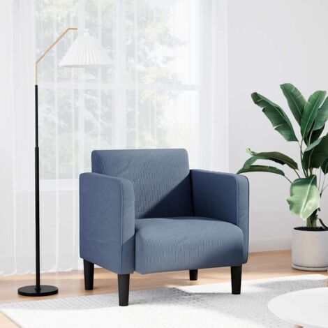 Sessel mit Armlehnen Blau 54 cm Cordstoff vidaXL