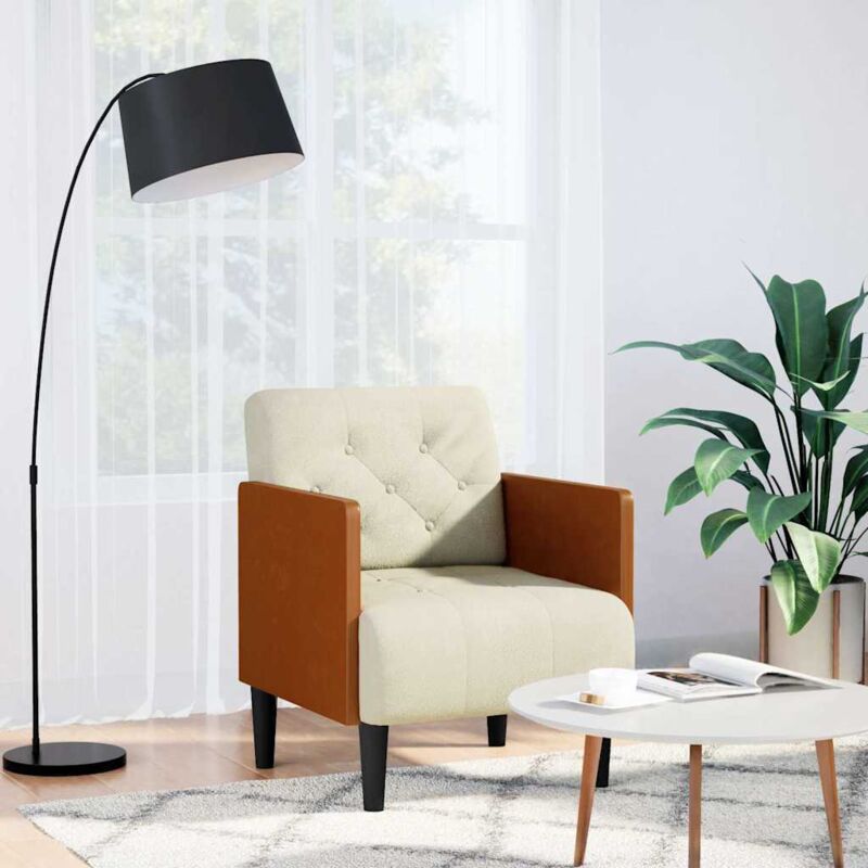 Sessel Mit Armlehnen Creme 55 Cm Samt Vidaxl