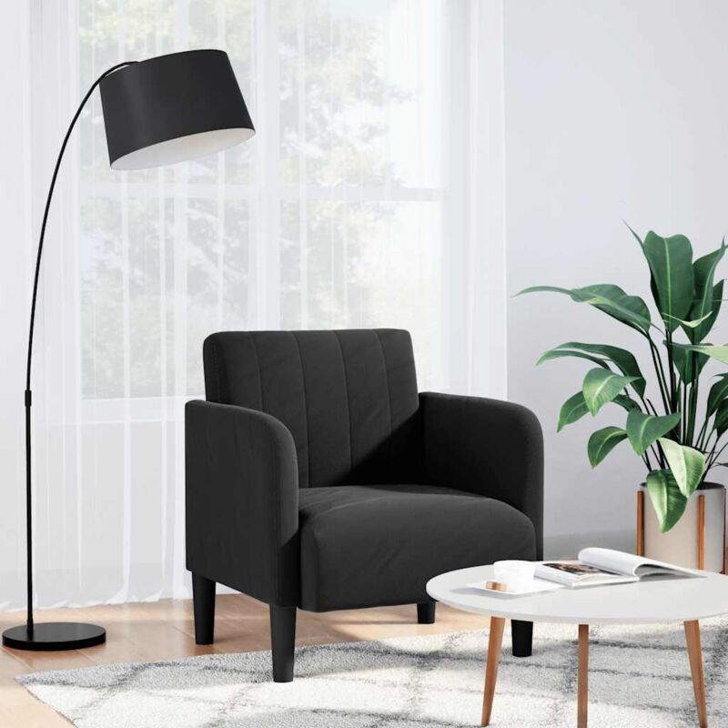 Sessel Mit Armlehnen Schwarz 54 Cm Samt - Vidaxl