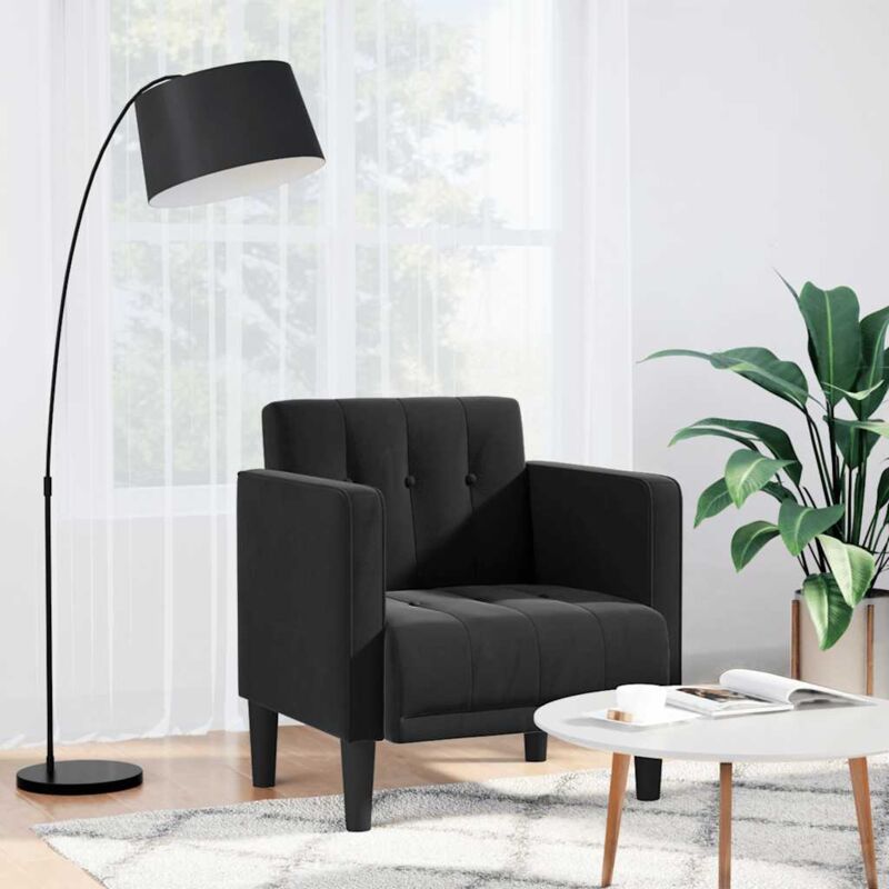 Sessel Mit Armlehnen Schwarz 53 Cm Samt - Vidaxl