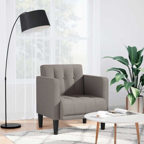 Sessel mit Armlehnen Taupe 53 cm Stoff vidaXL995758
