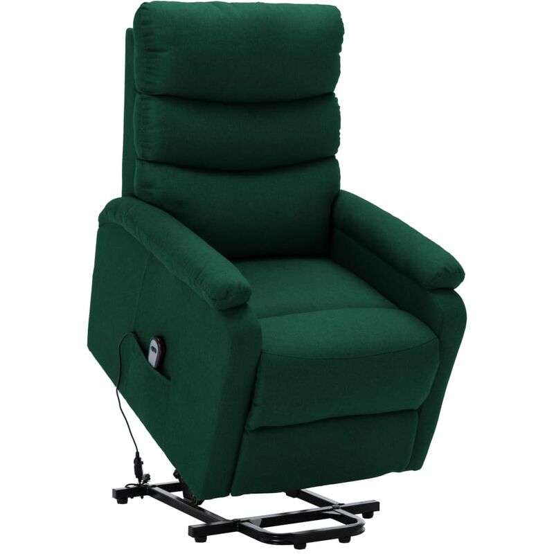 Sessel mit Aufstehhilfe Stoff Dunkelgrün - Grün - Vidaxl