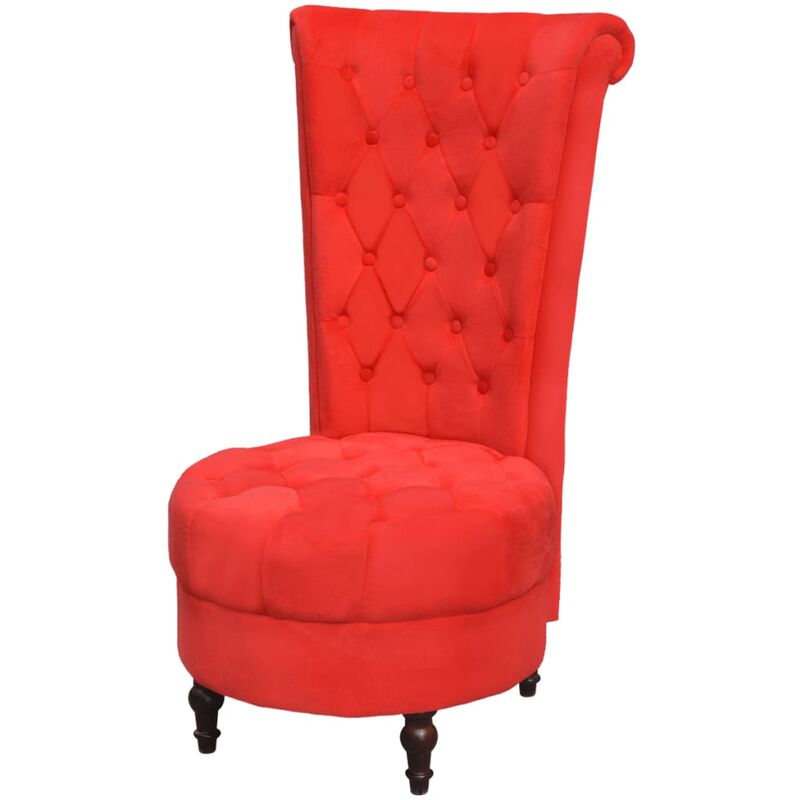 Betterlife - Sessel mit hoher Lehne Rot Stoff