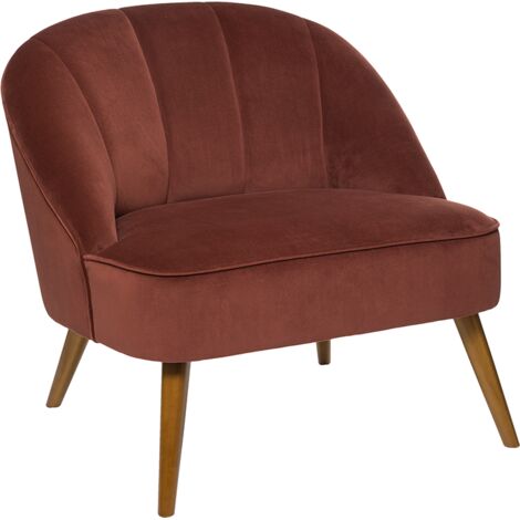 Sessel Naova - rosa Terrakotta - Samt