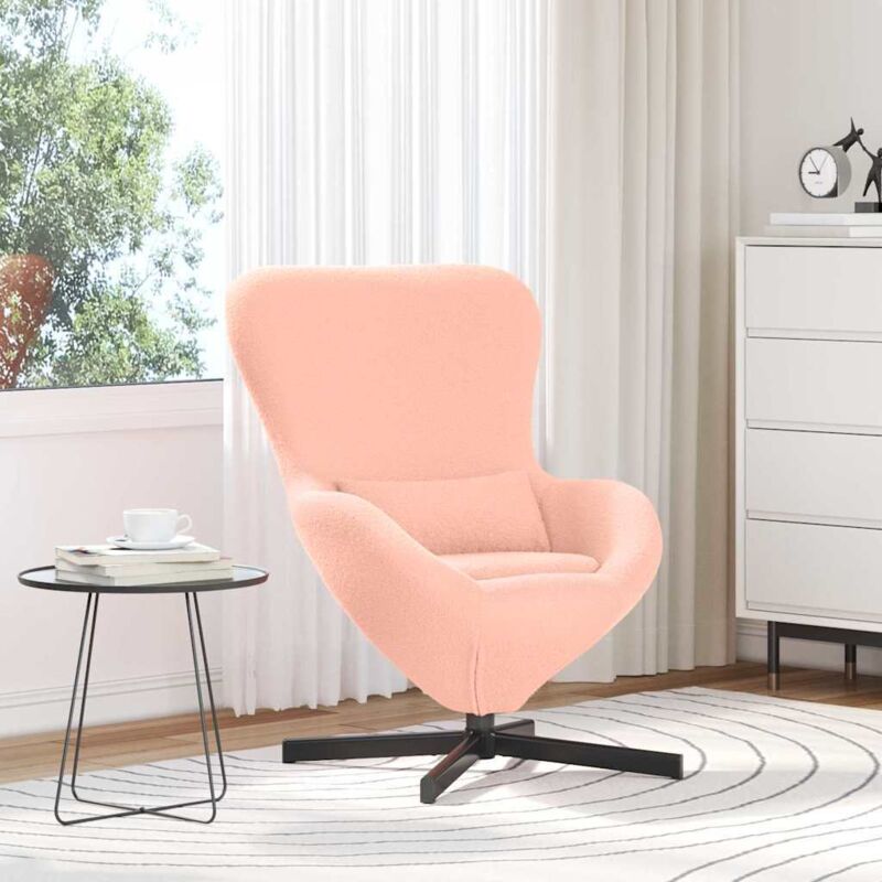 Ei-stuhl Rosa Wollähnlicher Stoff Vidaxl235489