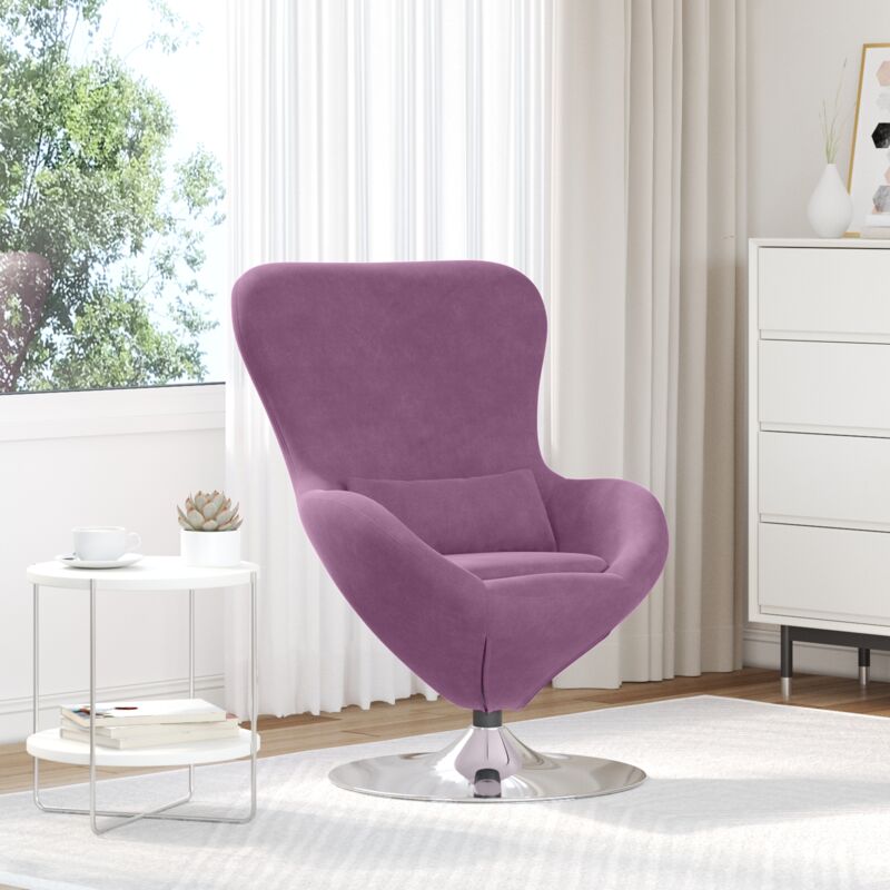 Eiersessel Lila 63 X 73 X 90 Cm Samt Vidaxl