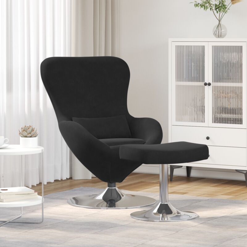 Eiersessel 2 Pcs Schwarz 63 X 73 X 90 Cm Samt Vidaxl