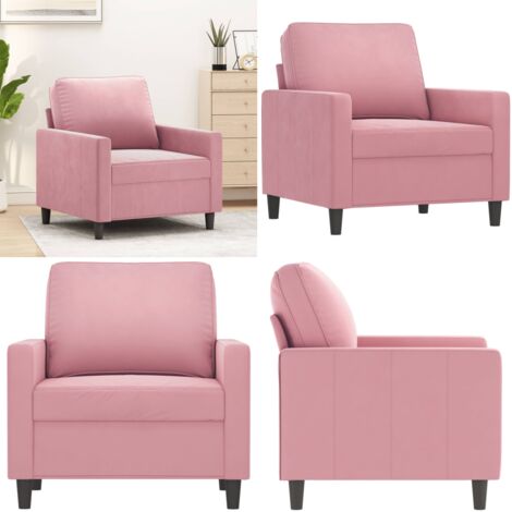 Sessel Rosa 60 cm Samt - Samt - Rosa