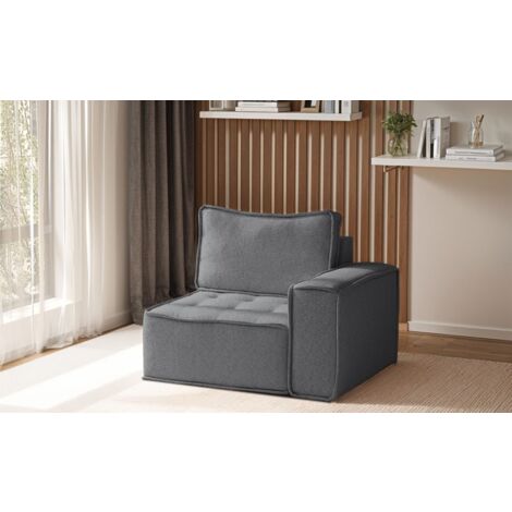 Sessel SANDE 1-Sitzer Modul Stoff Alpine Anthrazit Seite Rechts