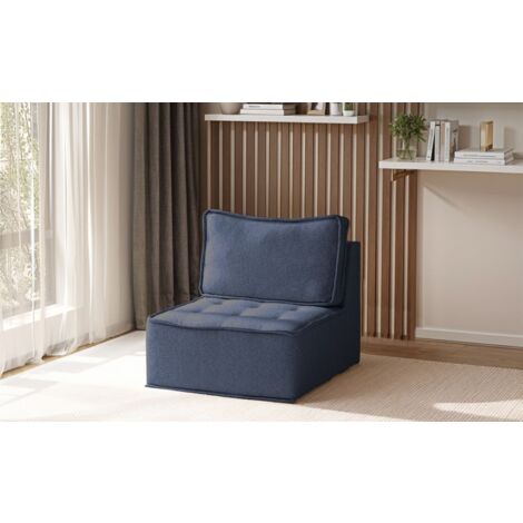 Sessel SANDE 1-Sitzer Modul Stoff Raven Blau