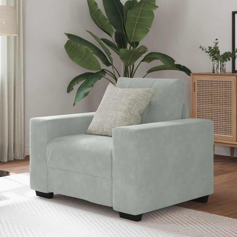 Sessel Hellgrau 60 Cm Samt Vidaxl