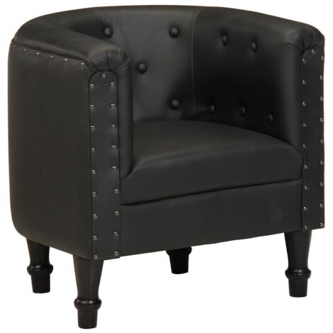 Sessel Schwarz Echtleder vidaXL