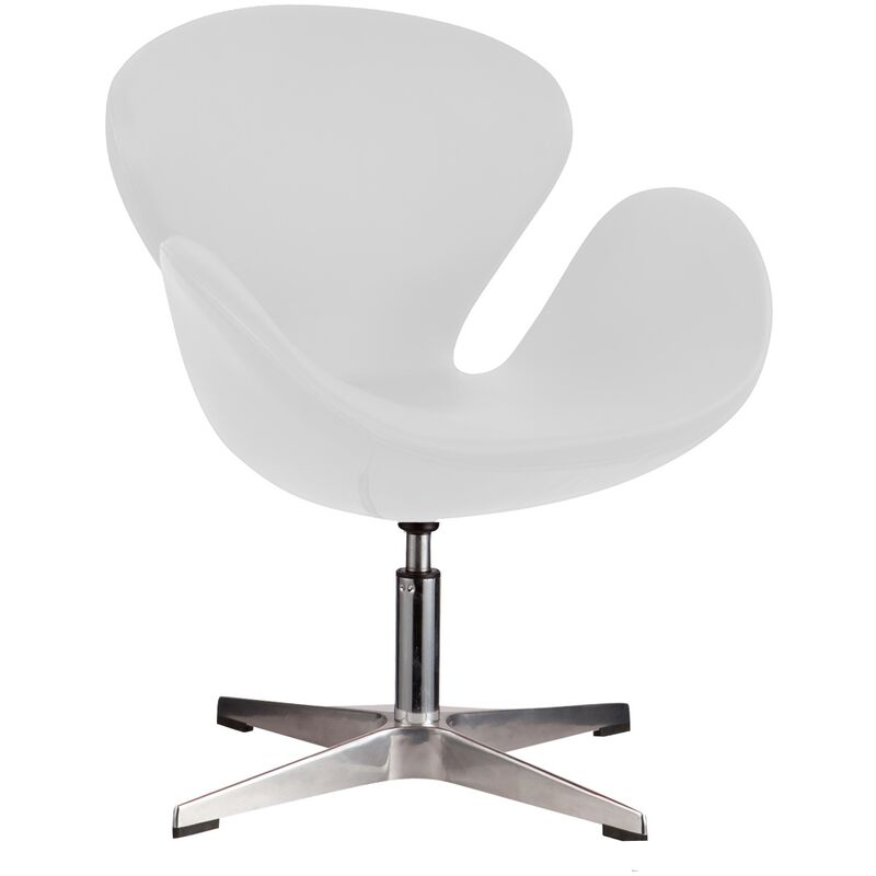 Sessel Swan Chair aus Kunstleder | Weiss - Weiss