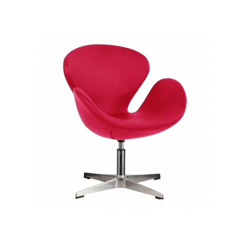 Sessel Swan Chair aus Kunstleder | Rot - Rot
