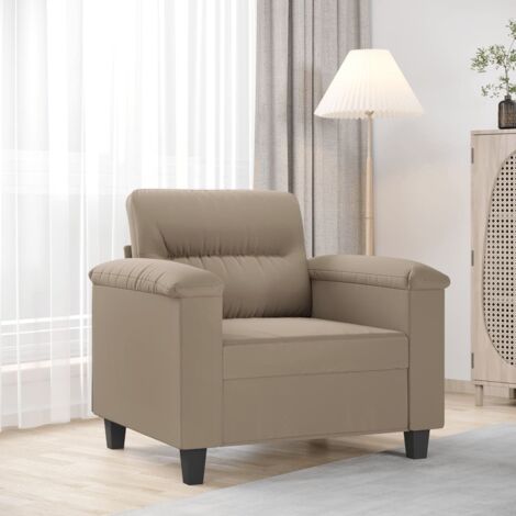 Sessel Taupe 60 cm Mikrofasergewebe vidaXL