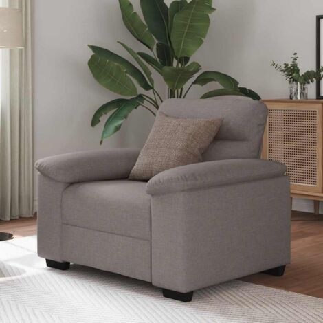 Sessel Taupe 60 cm Stoff vidaXL