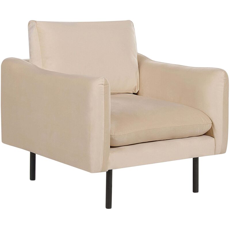 Beliani Sessel Vinterbro Samtstoff Beige