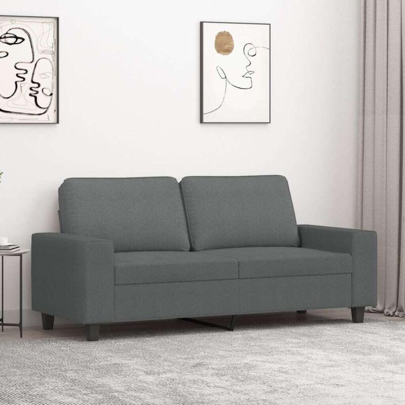 2-sitzer-sofa Dunkelgrau 140 Cm Stoff Vidaxl