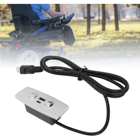 [Sesselsteuerung] – 5-poliger USB-Typ-C-Schalter – Steuerung für Elektrorollstühle, Sofas und Aufstehsessel – 2-Tasten-Steuerung mit intelligentem Ladegerät