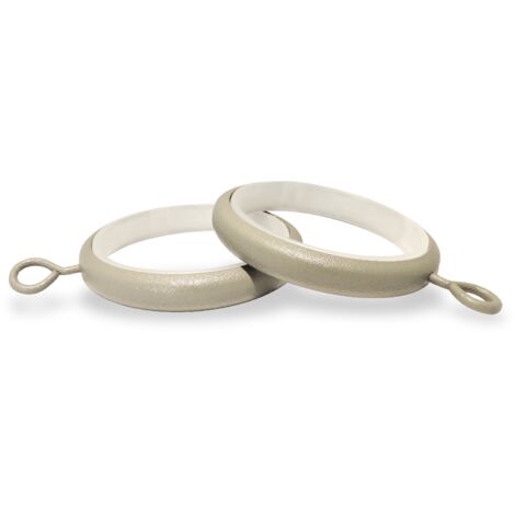 SET 10 ANELLI CON GUAINA E GANCIO D.28MM GRIGIO .