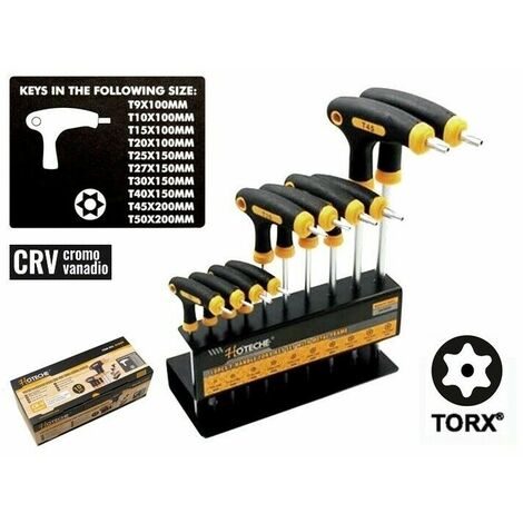  Serie 9 chiavi TORX corte 10-50 FERVI