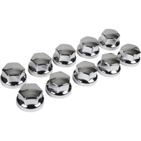 Set 10 copribulloni universali in ABS - Ø 32/33 mm - Cromo
