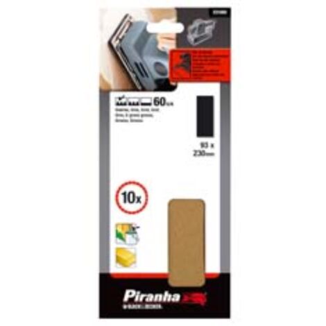 Set 10 fogli abrasivi per levigatrice orbitale - grana 60 (x31060) 1 blister Stanley