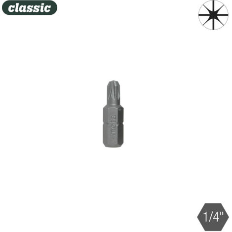 Set 10 inserti pozidriv pz 2x25mm 1/4" acciaio bpz225 MOTA