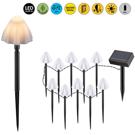 Set 10 lampade solari LED 2W da giardino Skadar Rabalux
