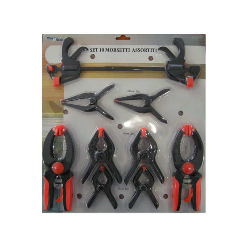 Cilli - Set 10 morsetti assortiti 6pz 100mm 2pz