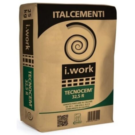 Set 10 pezzi cemento ii/b-l 32,5r tecnocem 25kg - italcementi