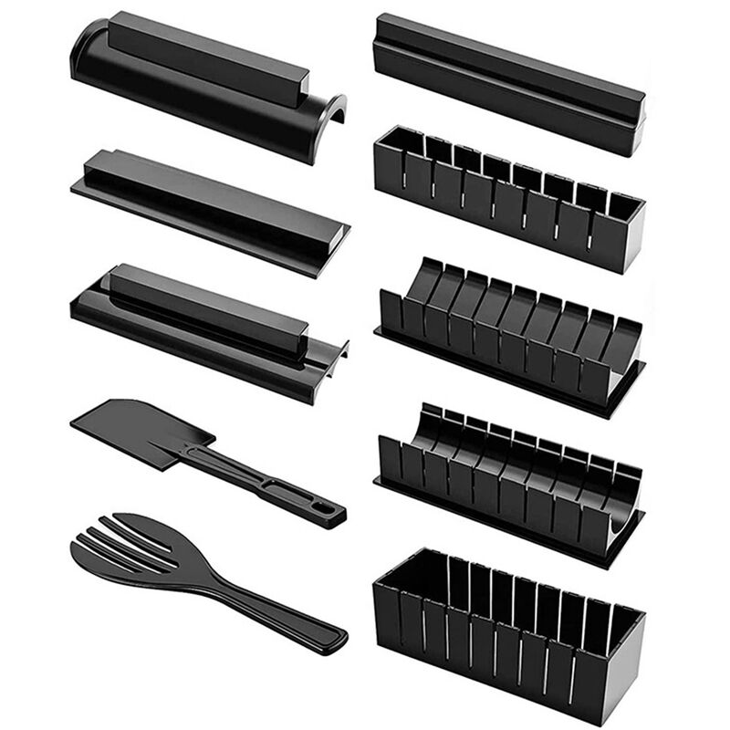 Superseller - Set 10 pezzi Sushi fai da te nero
