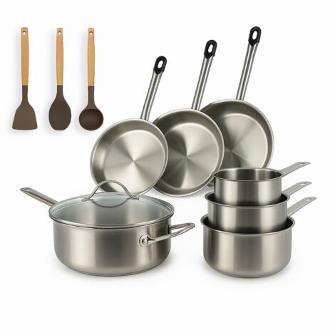 MENASTYL Set 10 pièces de cuisson en inox, PROFESSIONNEL