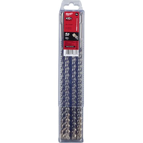 Set 10 punte SDS-PLUS MX4 Milwaukee 4932471256 12 X 260