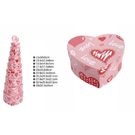 Set 10 Pz Boîtes Box Cadeaux Plusieurs Tailles