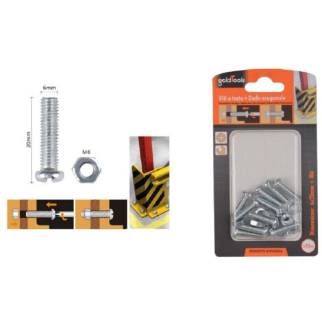 Set 10 Pz View Croce Tonda 6x20 Mm With Exagonal Daid M6 90976