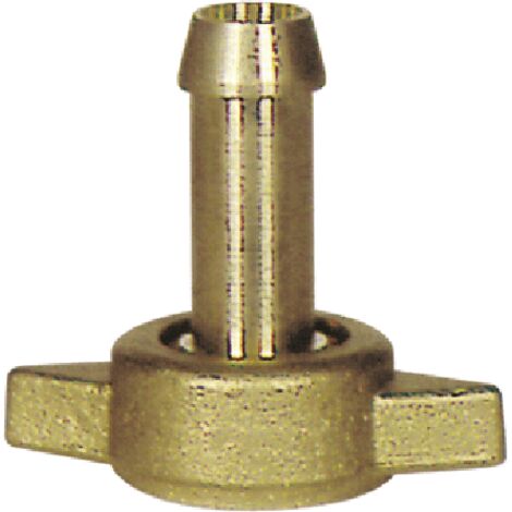 Set 10 raccordi portagomma 8 mm con girello alettato in ottone per tubo pompa