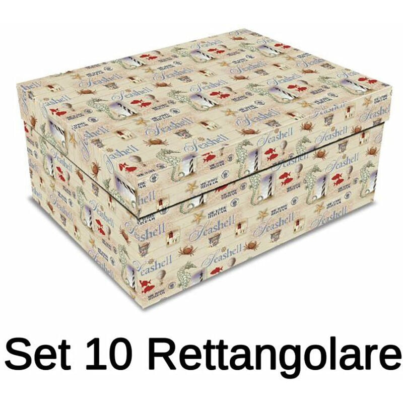 Image of Giordanoshop - Set 10 Scatole cartone salvagente rettangolare