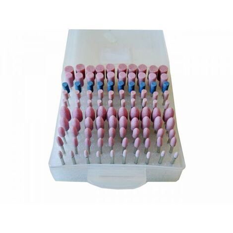 SET 100 FRESE IN PIETRA PER MINI TRAPANO DRIMMEL TESTINE 3mm LUCIDANTI ABRASIVE