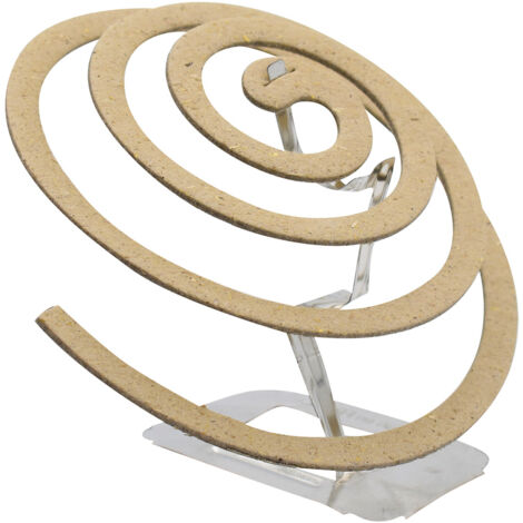 Set 100 Zampironi Antizanzare a Spirale in Critronella Bio con Supporto in Metallo