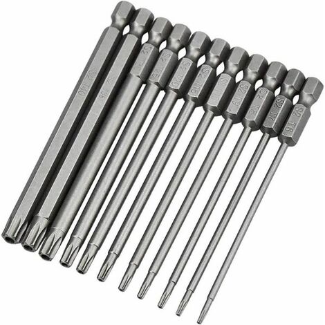 Ferramenta Lombardi - INSERTO INSERTI 10PZ PER AVVITATORE TRAPANO TX20 TORX  LUNGHEZZA 50MM ATTACCO BIT MILWUAKEE IMPULSI