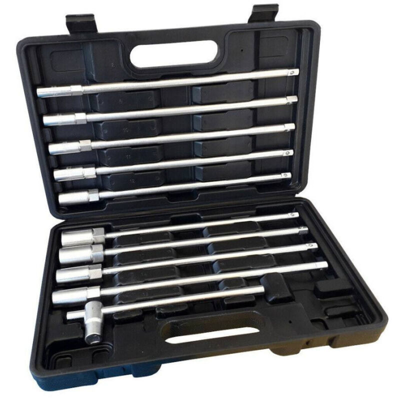 Set 11 Pz Chiavi Chiave a t Esagonali Extra Lunghe 9 Bussole 8-19mm Zt5011 - - Trade Shop Traesio