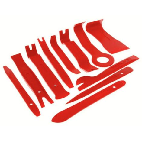 SET 11 pz UTENSILI PER INTERNI LEVE IN PLASTICA SMONTAGGIO PANNELLI PRO carterini