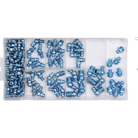 SET 110 PZ INNESTI TESTINE INGRASSATORE ANGOLARI DRITTE M6 M8 M10 GRASSO 881YT